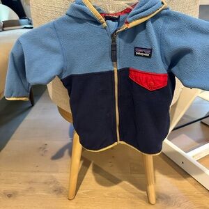 Patagonia Blue and Red Fleece Jacket